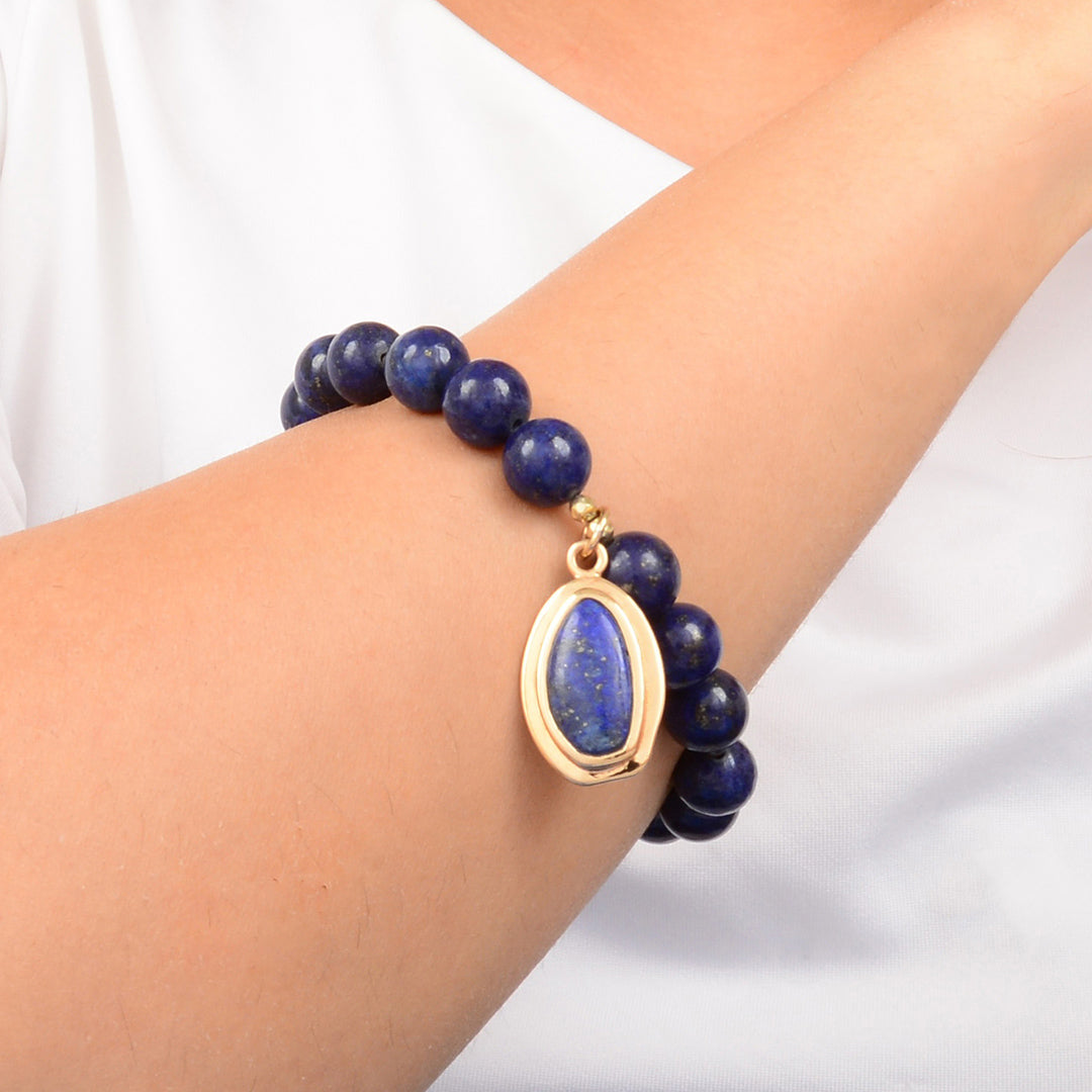 Oasis Red Magnesite Golden Charm Bracelet