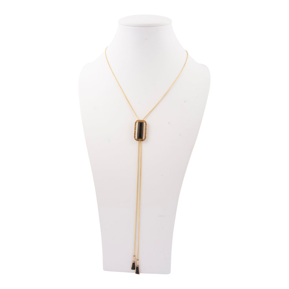 Willa Black Onyx Golden Statement Necklace