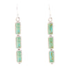 Baguette Blue Turquoise and Sterling Silver Linear Drop Earrings - Barse Jewelry