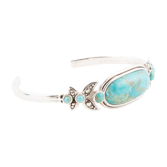 Emile Blue Turquoise Sterling Silver Cuff Bracelet