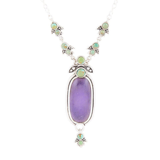 Emile Purple Quartz Sterling Silver Pendant Necklace