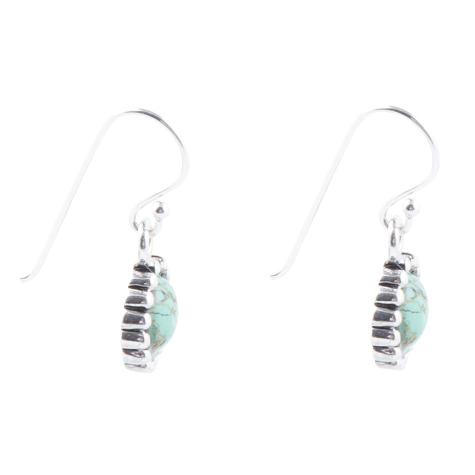 Hope Floats Blue Turquoise Silver Earrings