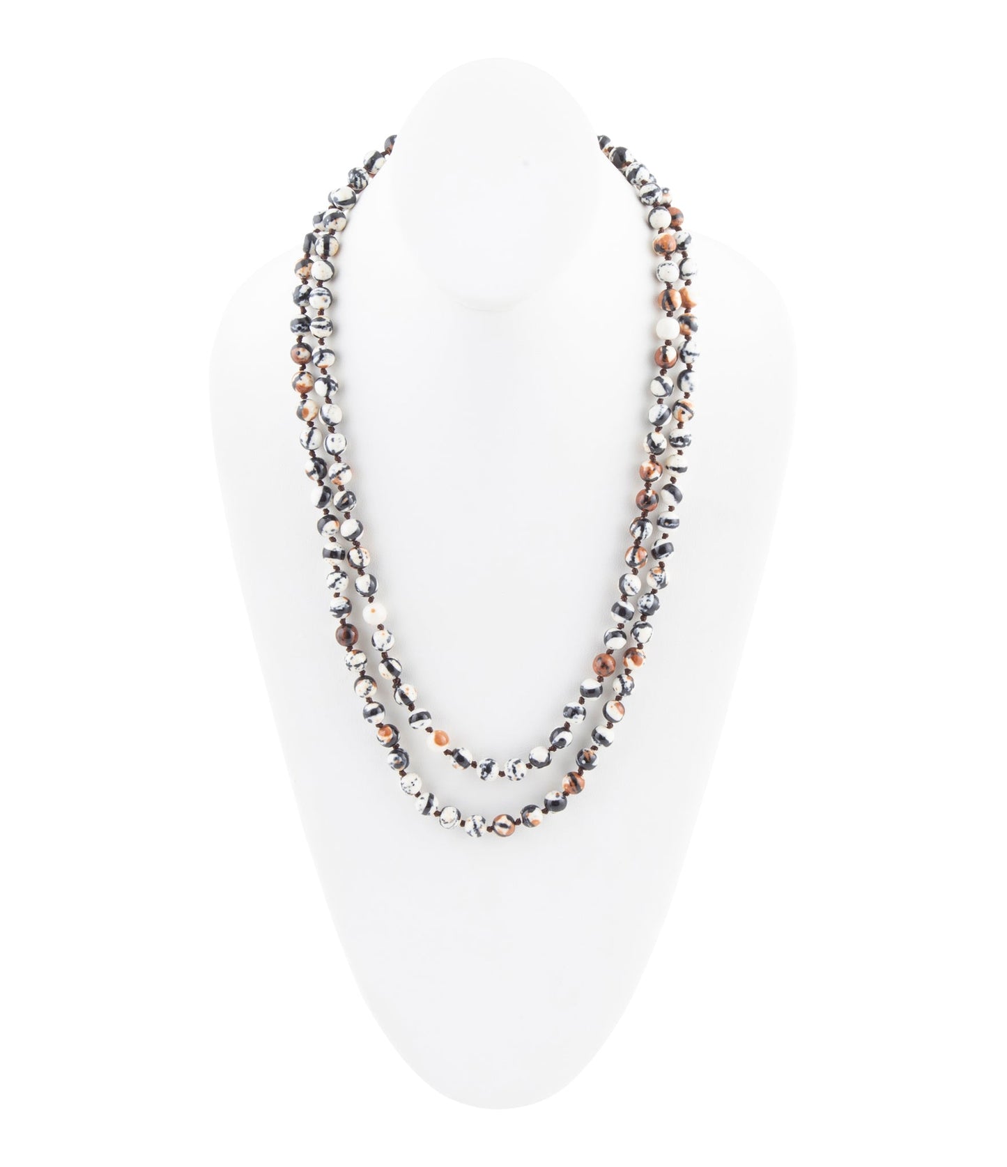 Immeasurable Jasper Black and White Wrap Necklace - Barse Jewelry