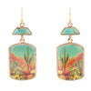 Scenic Sedona Blue Turquoise Golden Drop Earrings - Barse Jewelry