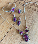 Shielded Purple Turquoise and Sterling Silver Necklace - Barse Jewelry