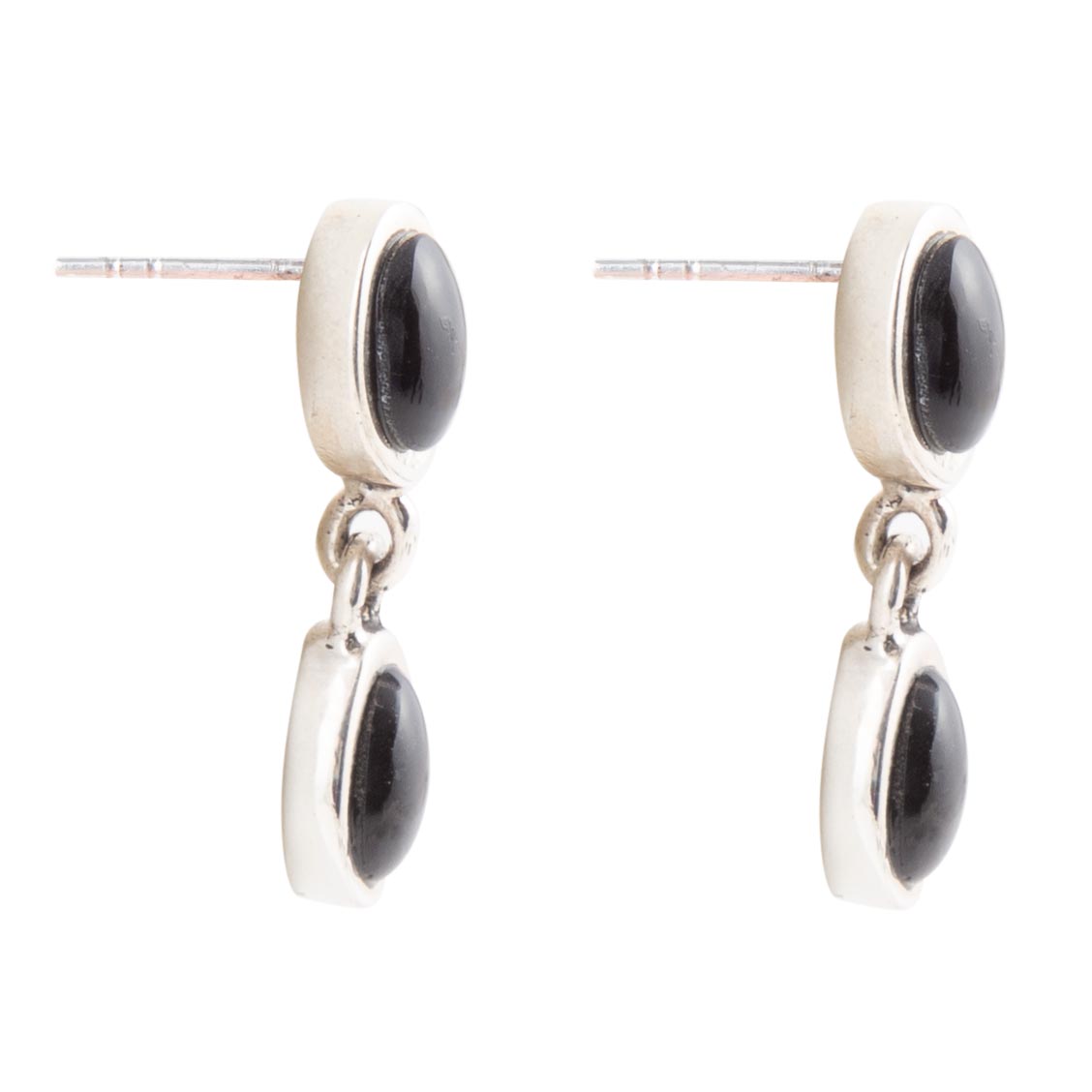Sterling Silver Black Onyx Drop Earrings - Barse Jewelry