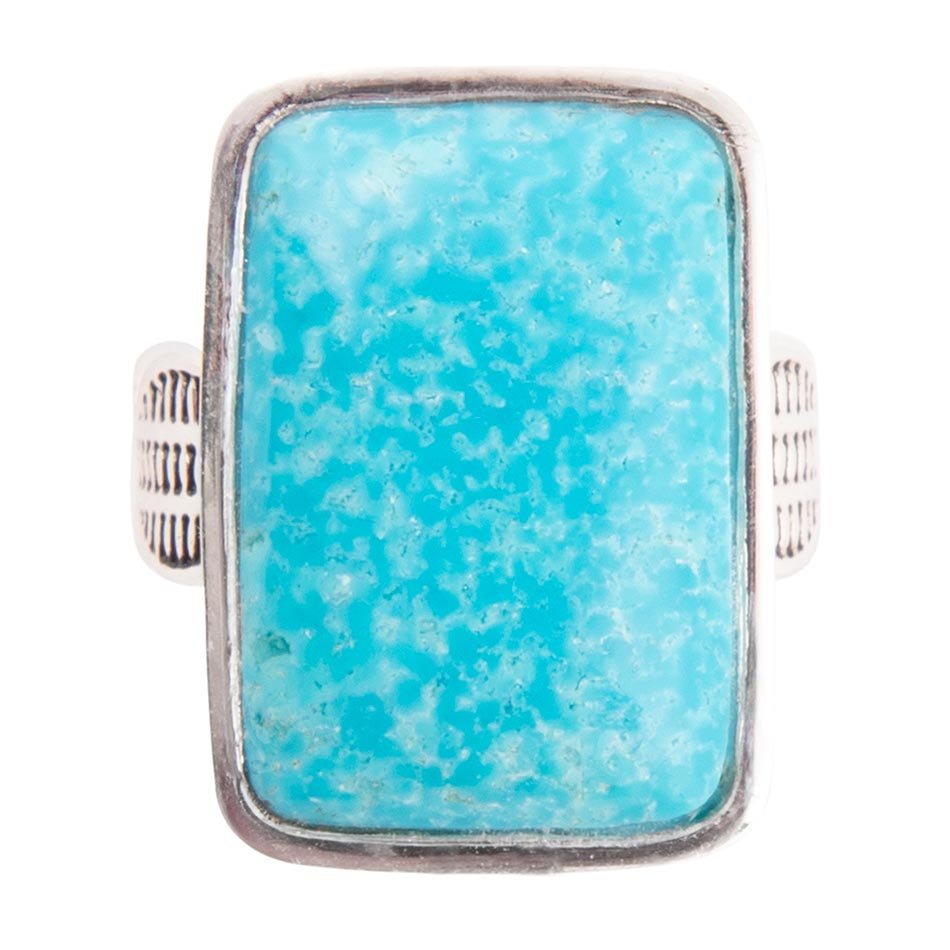Zion Blue Turquoise and Sterling Silver Ring - Barse Jewelry