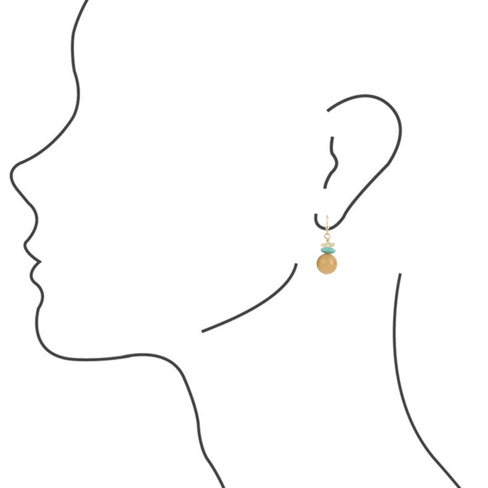 Agave Mixed Stone Earring - Barse Jewelry