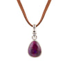Basic Purple Turquoise and Sterling Silver Pendant Necklace - Barse Jewelry