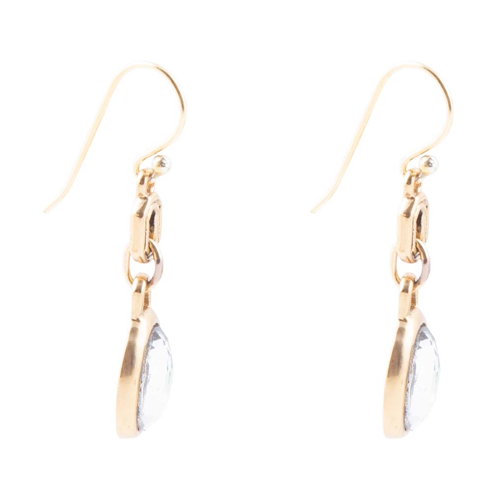 Black Mother of Pearl and Golden Bronze Drop Earrings - Barse Jewelry