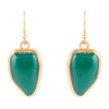 Bronze Drop Earrings - Green Onyx - Barse Jewelry