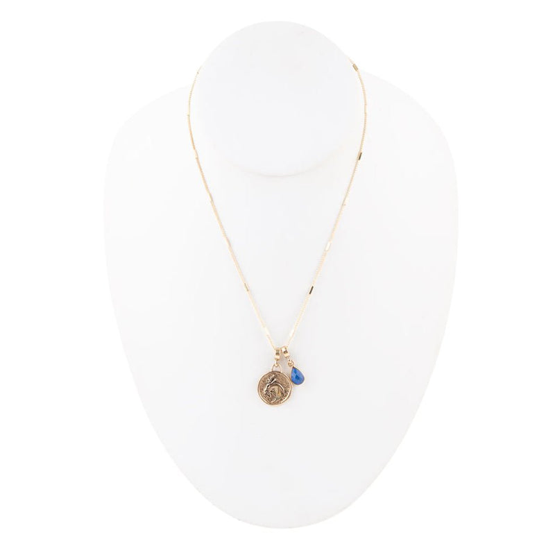 Capricorn - Zodiac Charm Necklace - Barse Jewelry