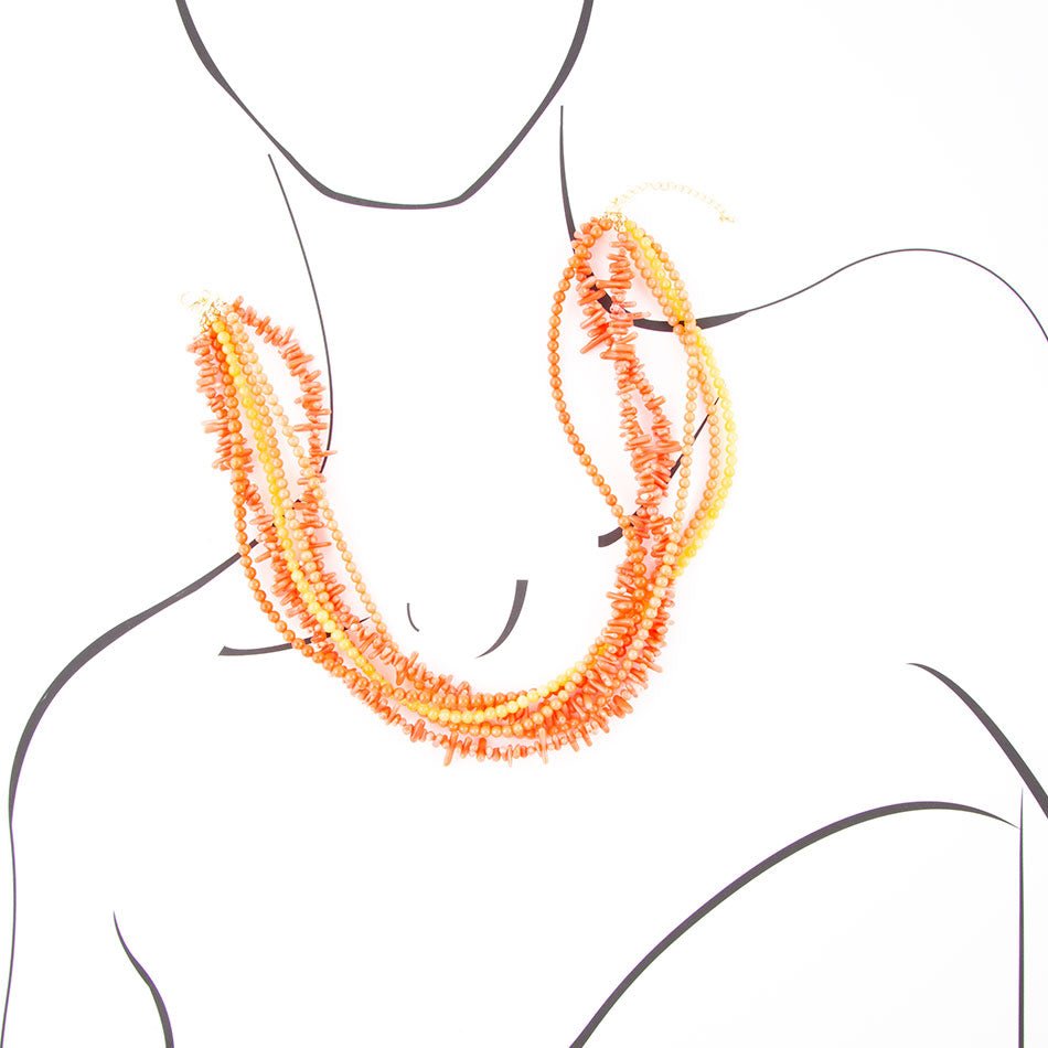 Celosia Coral Torsade Necklace - Barse Jewelry