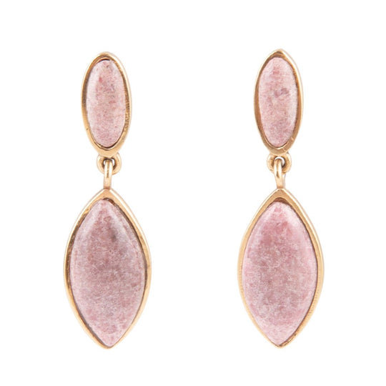 Champion Double Drop Rhodonite Earrings