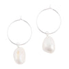 Drops of Pearl Hoop Earrings - Barse Jewelry