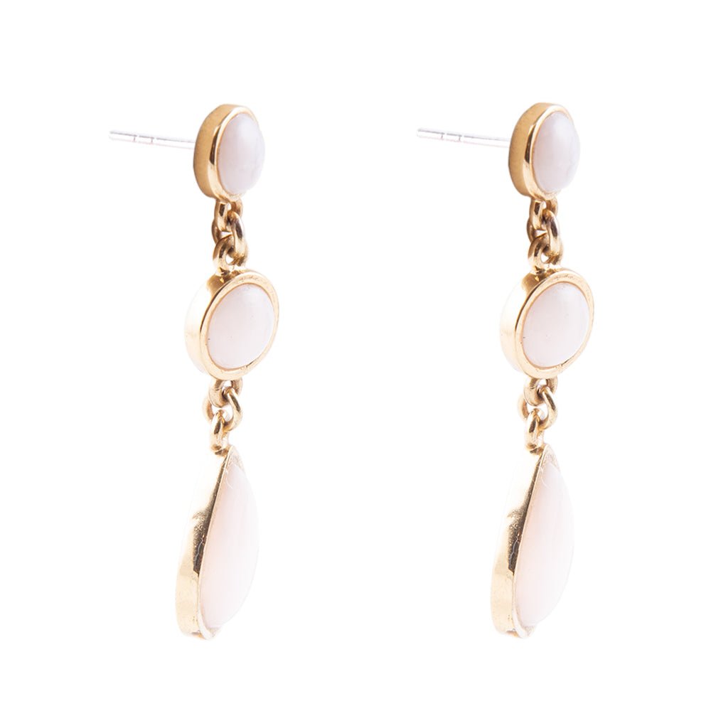 Drops of Pink Opal Earrings - Barse Jewelry