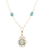 Green Turquoise Pearl Drop Necklace - Barse Jewelry