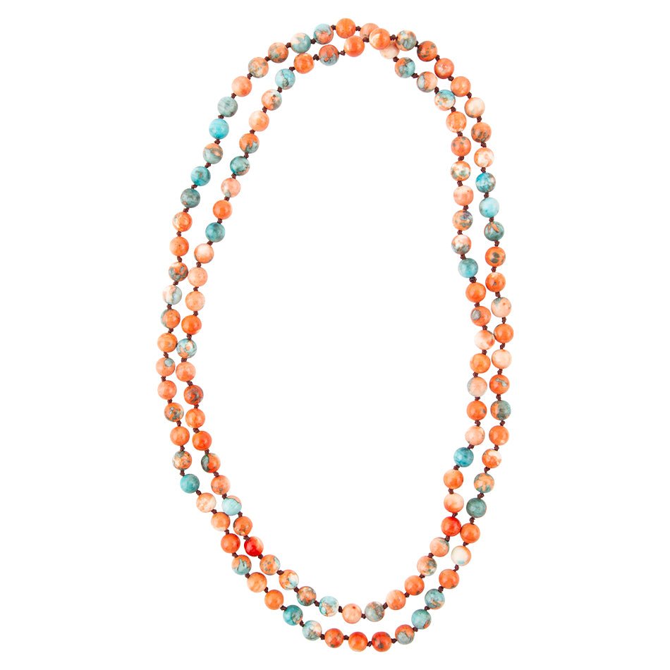 Orange and blue necklace hotsell