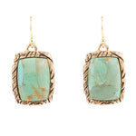 Jacquard Drop Turquoise Earrings - Barse Jewelry