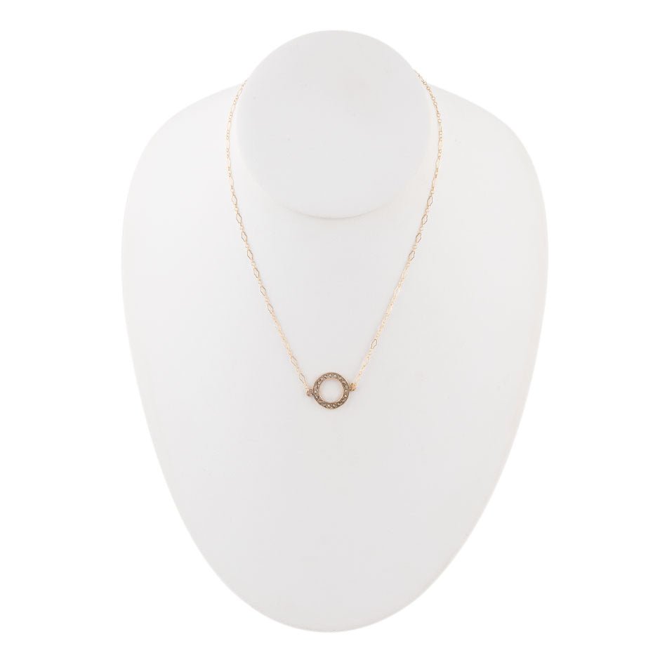 Marcasite Necklace- Bronze - Barse Jewelry