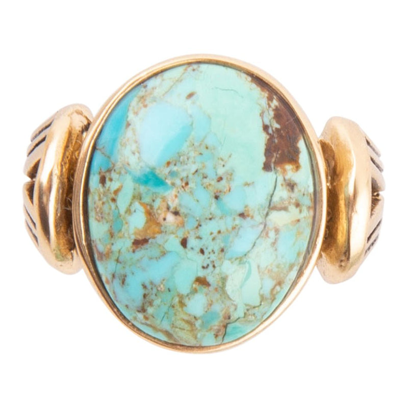 Nova Turquoise and Bronze Oval Ring - Barse Jewelry