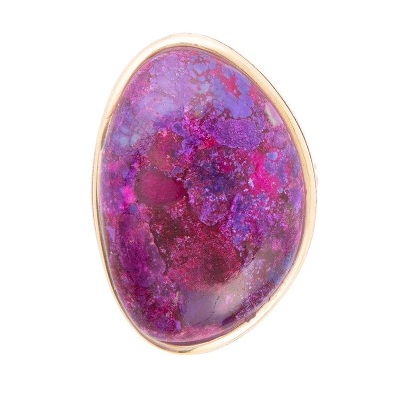 Purple Turquoise and Bronze Statement Ring - Barse Jewelry