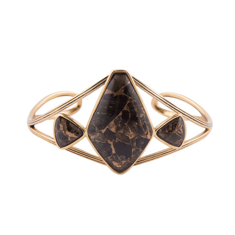 Shungite and Bronze Cuff - Barse Jewelry