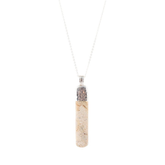 Straightaway African Opal Pendant Necklace