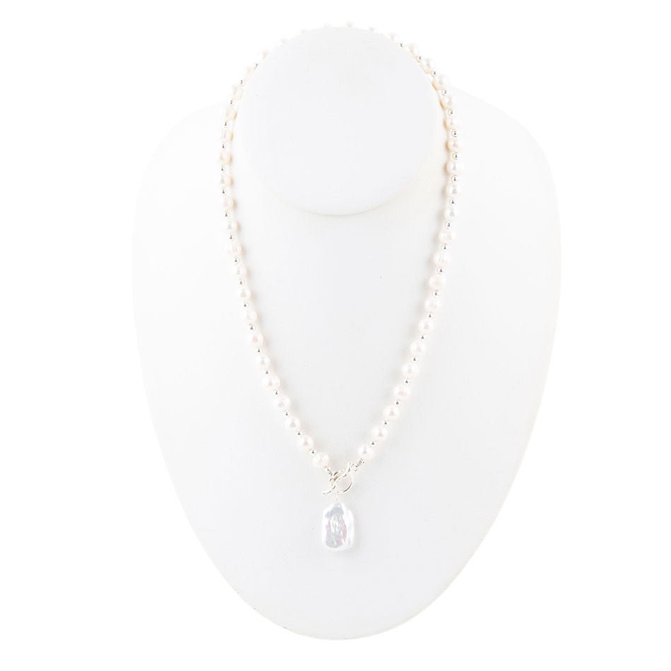 Pearl on sale toggle necklace