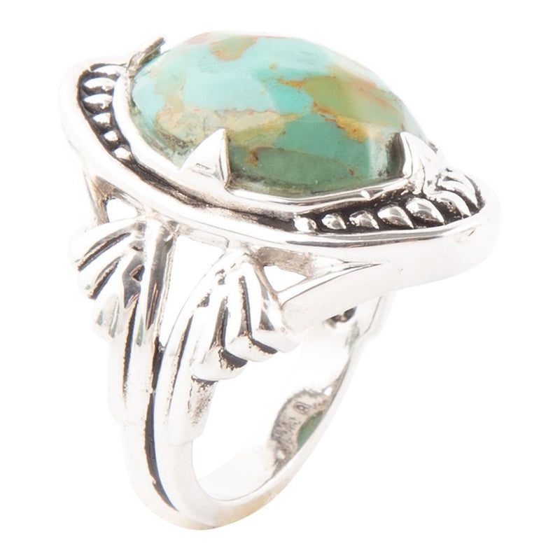 Sweet Dreams Faceted Turquoise and Sterling Silver Ring - Barse Jewelry