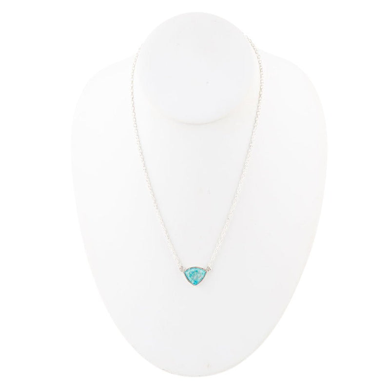 Trident Chrysocolla and Sterling Necklace - Barse Jewelry