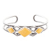 Yellow Agate and Sterling Silver Cuff Bracelet - Barse Jewelry