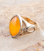 Yellow Quartz Marque Ring - Barse Jewelry
