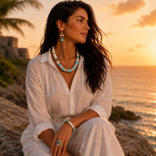 How to Wear Colorful Jewelry With Prints—Without Clashing