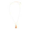 Winged Orange Copper Opal Golden Pendant Necklace
