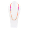 Bordeaux Orange Coral Golden Long Necklace