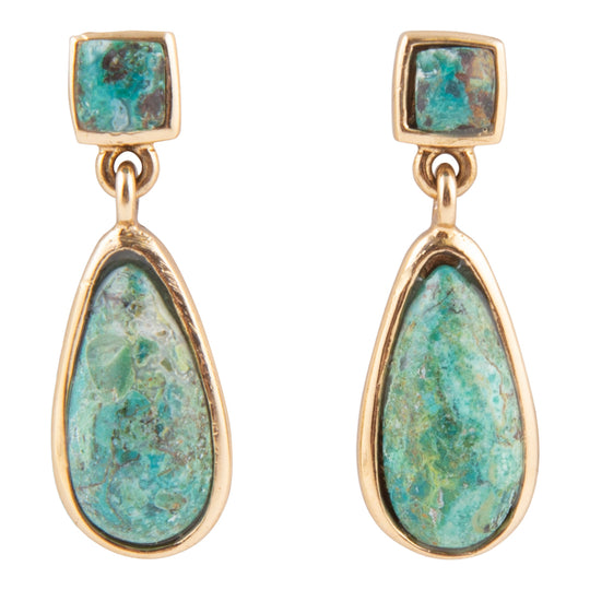 Smooth Teardrop Earring - Chrysocolla