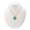 Celestial Blue Turquoise Golden Pendant Necklace