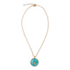 Celestial Blue Turquoise Golden Pendant Necklace