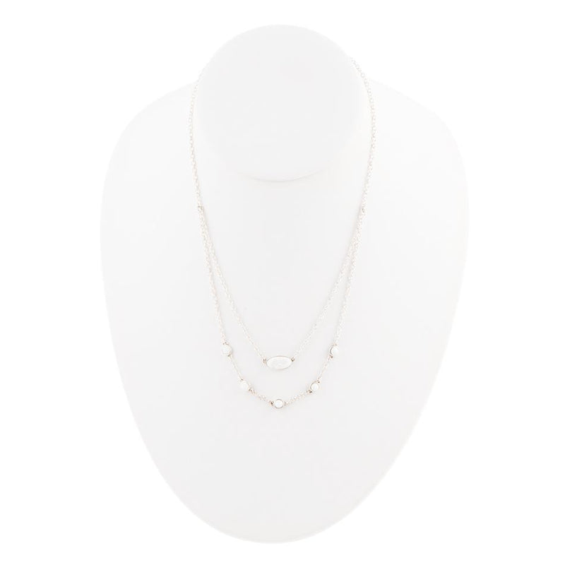 Calming Presence White Howlite and Sterling Silver Necklace