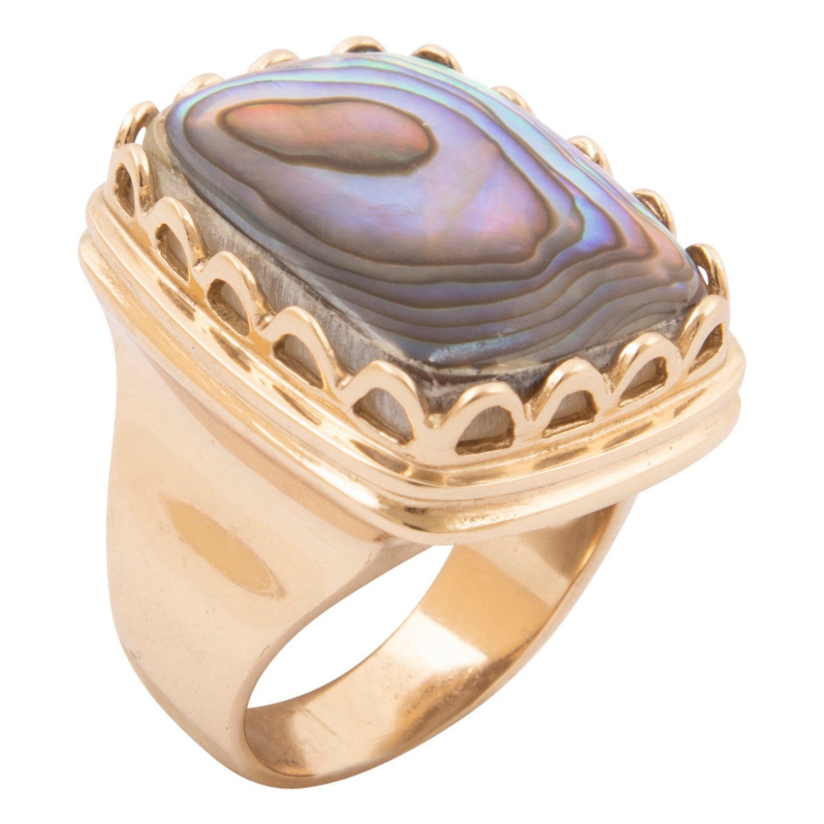 Cognate Abalone Golden Statement Ring