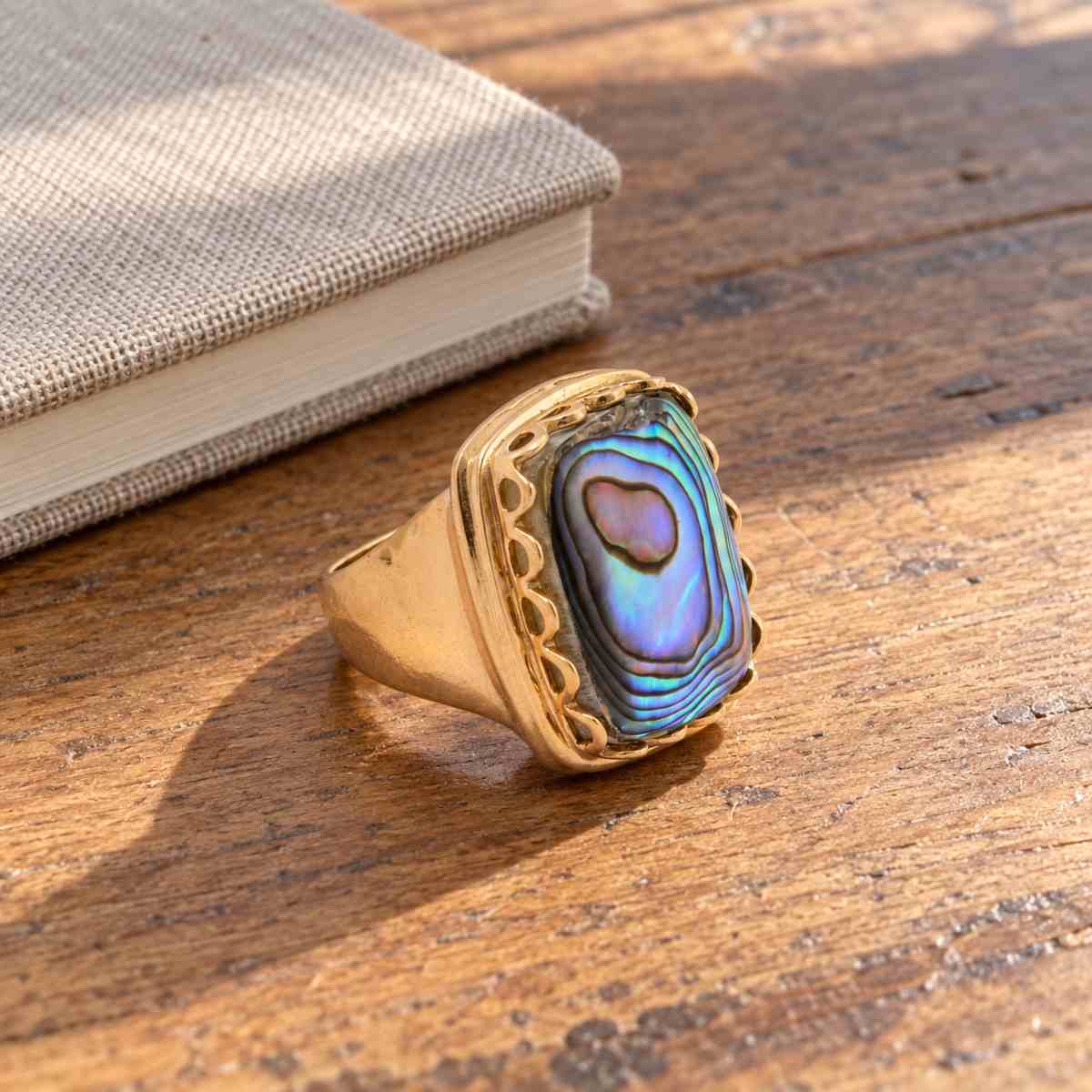 Cognate Abalone Golden Statement Ring