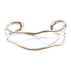 Fresh Two Toned Sterling Silver and Bronze Cuff Bracelet