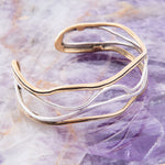 Fresh Two Toned Sterling Silver and Bronze Cuff Bracelet