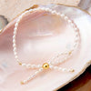 Freshwater White Pearl Bow Bracelet