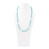 Hepburn Pearl and Blue Magnesite Long Golden Necklace