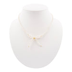 Freshwater Pearl Bow Golden Necklace