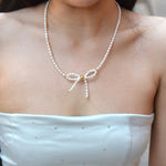 Freshwater Pearl Bow Golden Necklace