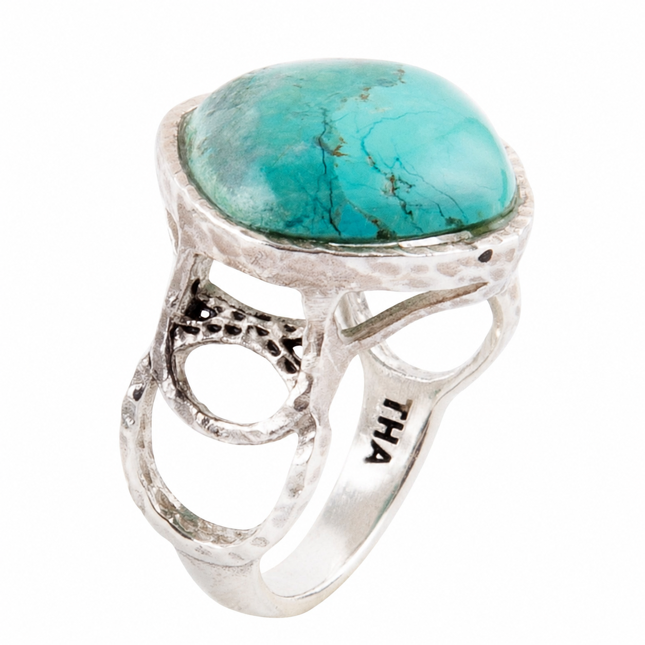 Hypnosis Blue Turquoise and Silver Ring