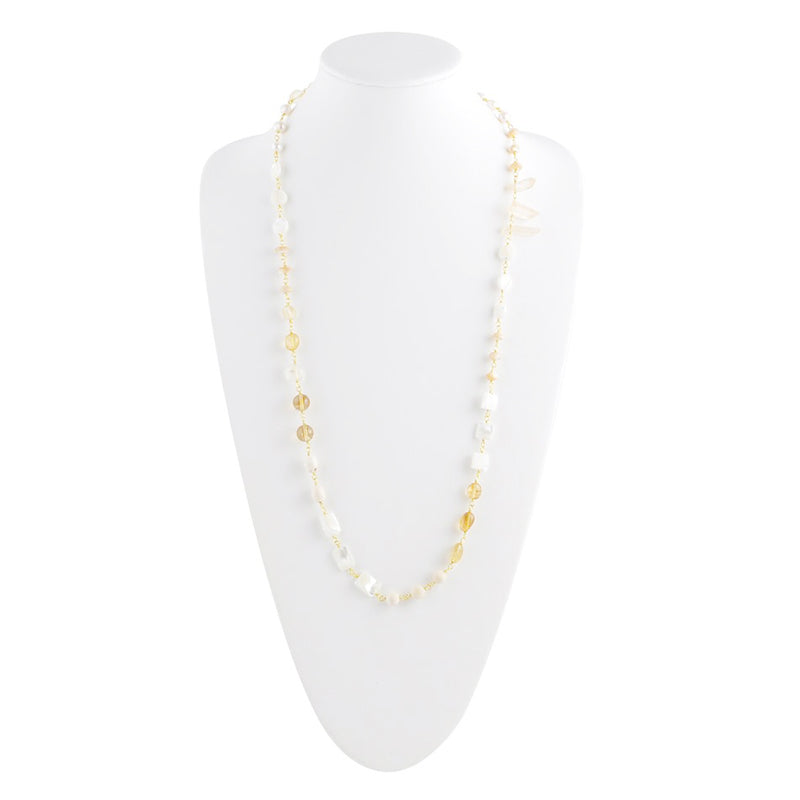 Precious White Pearl and Crystal Necklace – Barse Jewelry